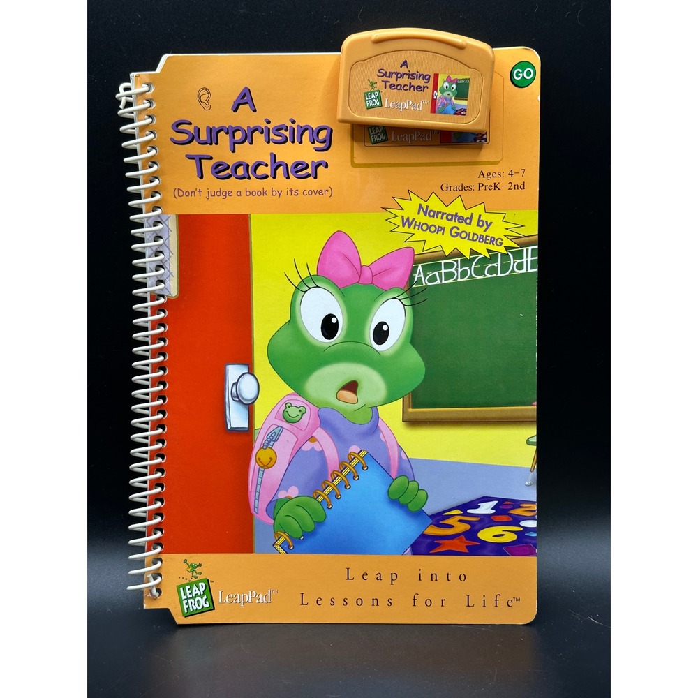 LeapFrog LeapPad A Surprising Teacher Book Cartridge Whoopi Goldberg 1999 PreK-2